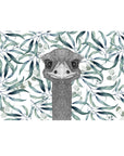 Eva the Emu with Leaves- Full Face