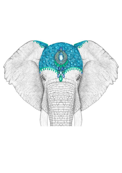 Ethan the Elephant with Jewel Crown- Full Face