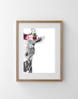 Georgi the Giraffe with Flower Crown- Pink