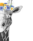 Georgi the Giraffe with Flower Crown- Neutral