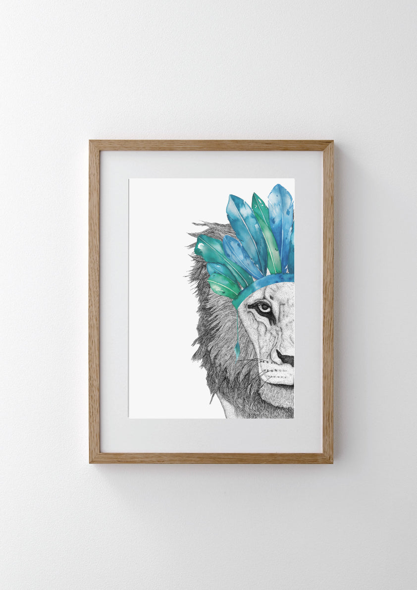 Leo the Lion with Feather Crown 2nd Edition – Dots by Donna