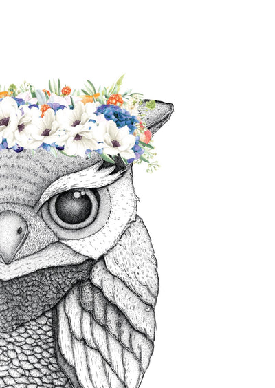Olivia the Owl with Flower Crown