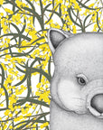 Walter the Wombat with Wattle