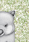 Walter the Wombat with Gum Leaves SALE