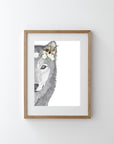 Willow the Wolf with Luxe Feather Crown