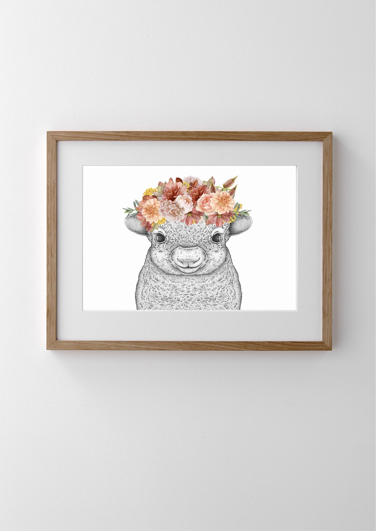 Sofia the Sheep with Flower Crown - Full Face
