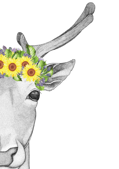 Daphne the Deer with Sunflower Crown