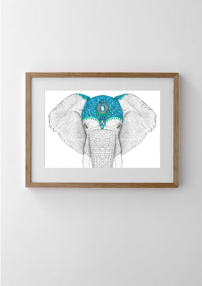 Ethan the Elephant with Jewel Crown- Full Face