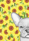 Freddie the Frenchie with Sunflower Background