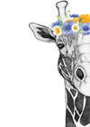 Georgi the Giraffe with Flower Crown- Neutral
