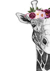 Georgi the Giraffe with Flower Crown- Pink