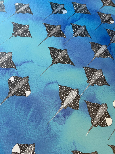 Spotted Eagle Ray Stingray Removable Wallpaper