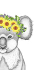 Kerry the Koala with Sunflower Crown