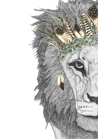Leo the Lion with Luxe Feather Crown