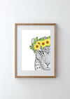 Luca the Leopard with Sunflower Crown