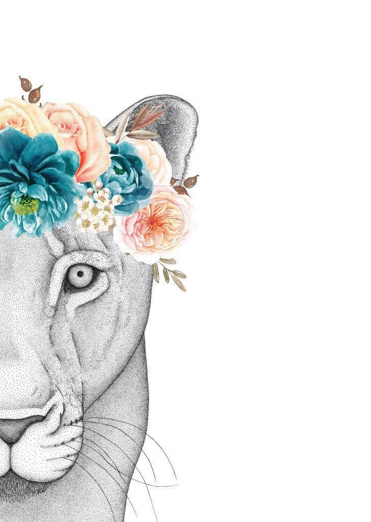 Linda the Lioness with Flower Crown