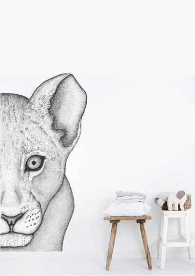 Livinia the Lion Cub Removable Wall Decal