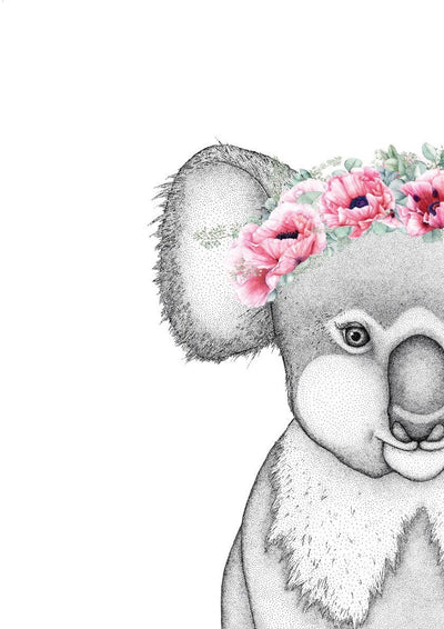 Kerry the Koala with Poppy Crown