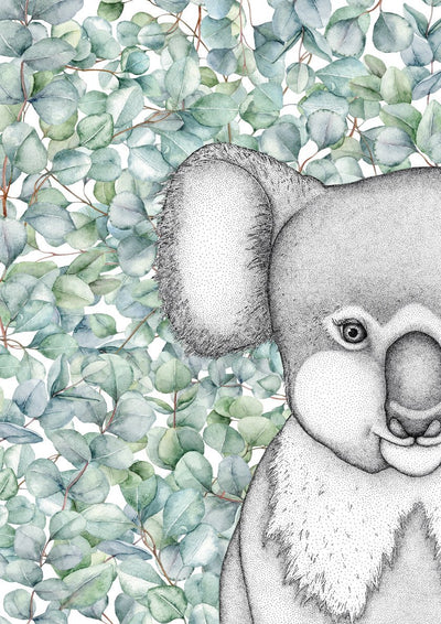 Kenneth the Koala with Eucalyptus Leaves