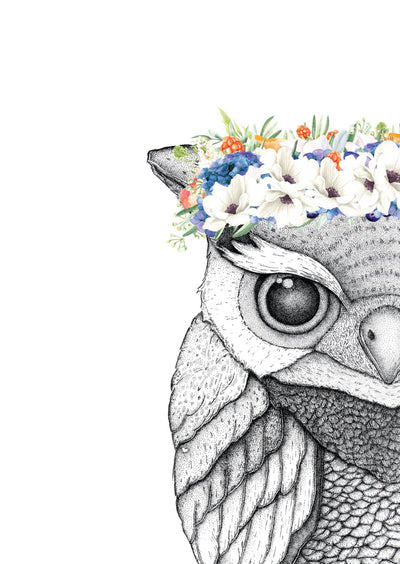 Olivia the Owl with Flower Crown