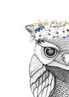 Olivia the Owl with Flower Crown SALE